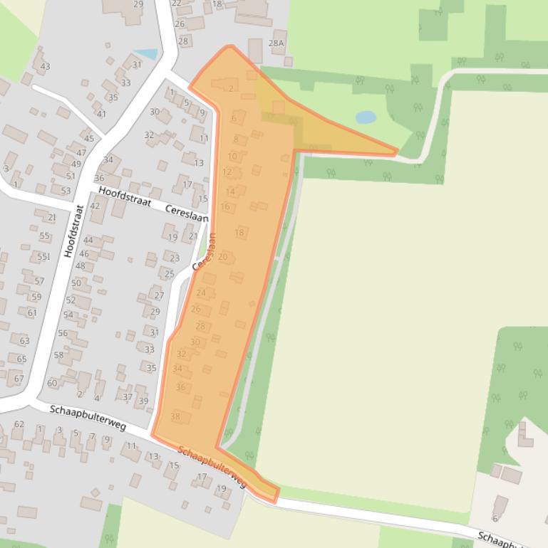 Kaart van postcodegebied 9937PJ.