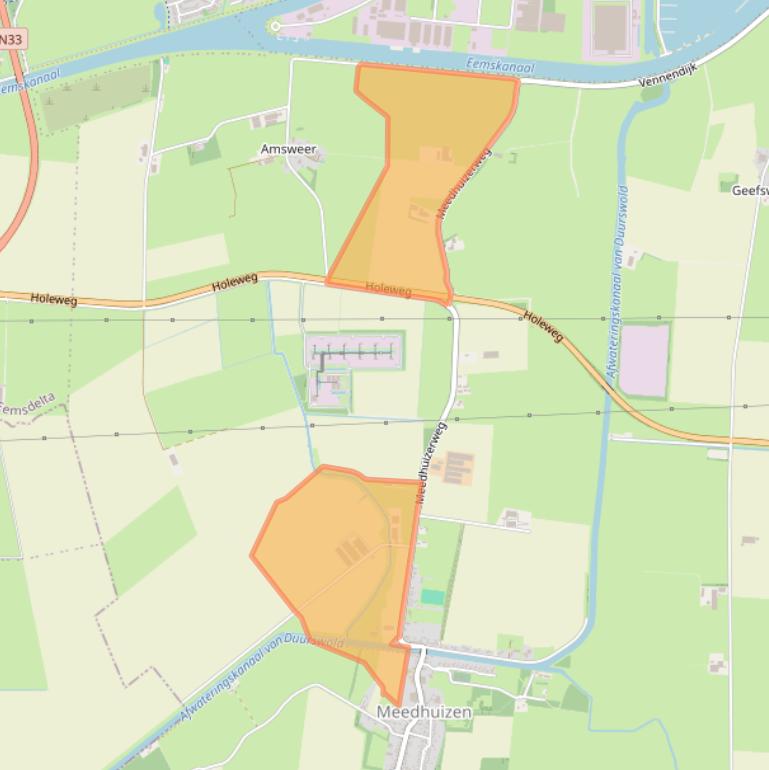 Kaart van postcodegebied 9937TJ.