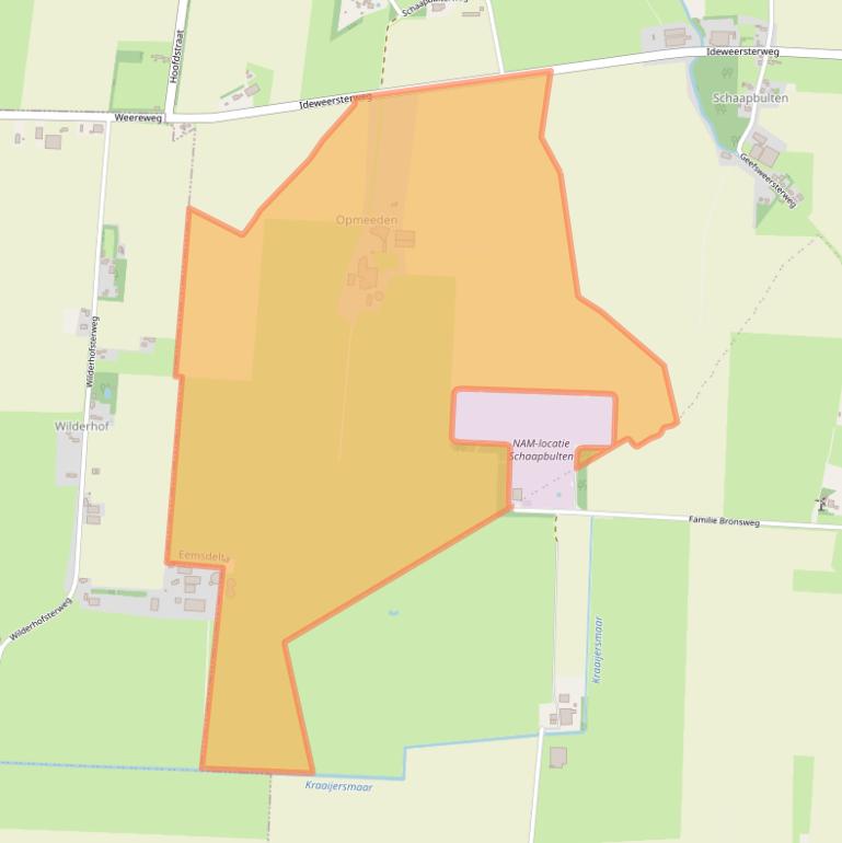 Kaart van postcodegebied 9937TN.