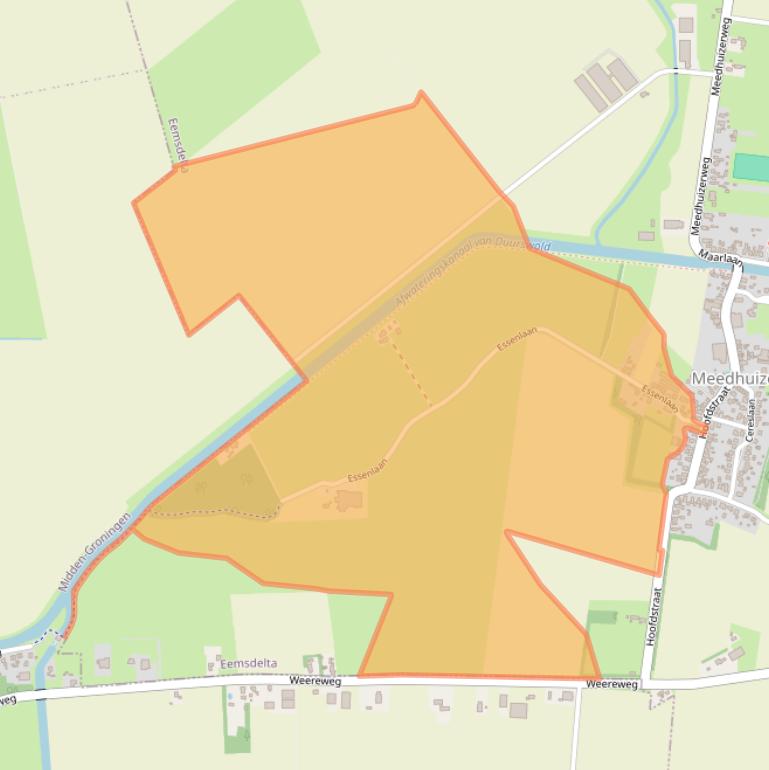 Kaart van postcodegebied 9937TP.