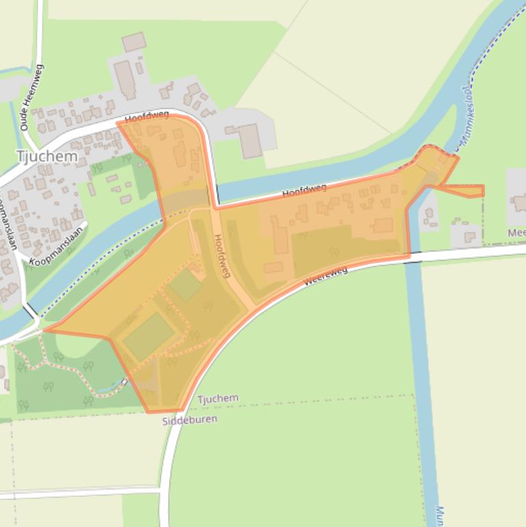 Kaart van postcodegebied 9939PC.