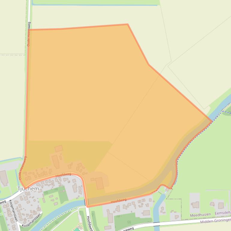 Kaart van postcodegebied 9939PE.