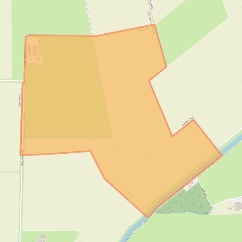 Kaart van postcodegebied 9939PH.