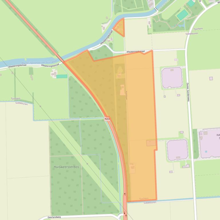 Kaart van postcodegebied 9939TA.