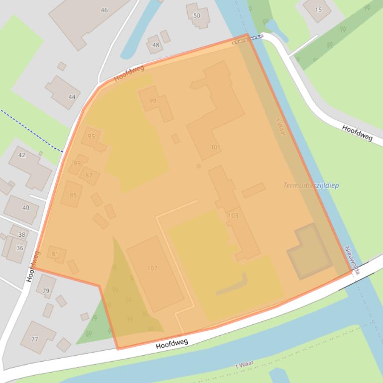 Kaart van postcodegebied 9942PC.