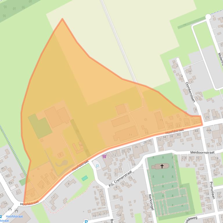 Kaart van postcodegebied 9944AA.