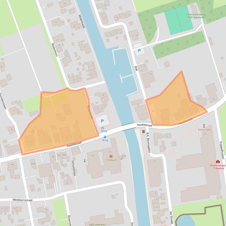 Kaart van postcodegebied 9944AB.