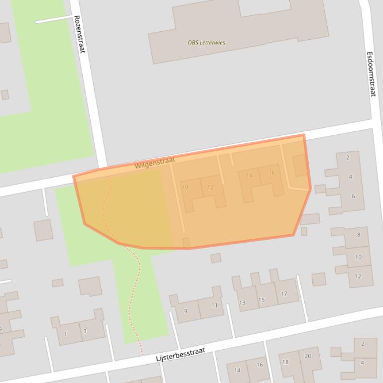 Kaart van postcodegebied 9944AW.
