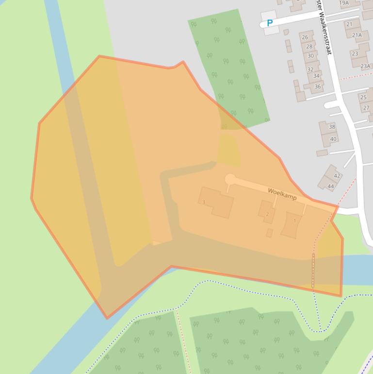 Kaart van postcodegebied 9944AZ.