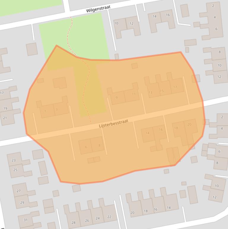 Kaart van postcodegebied 9944BC.