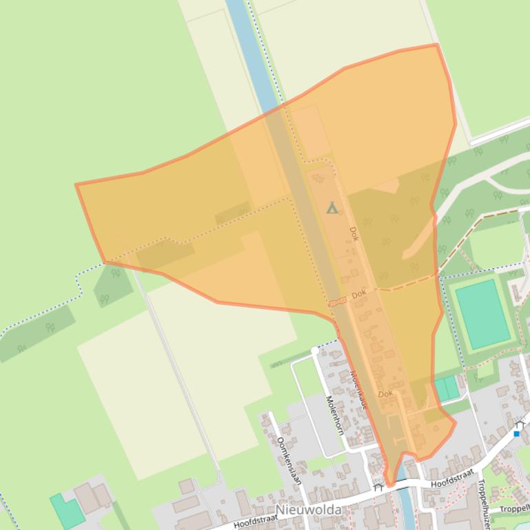 Kaart van postcodegebied 9944BR.