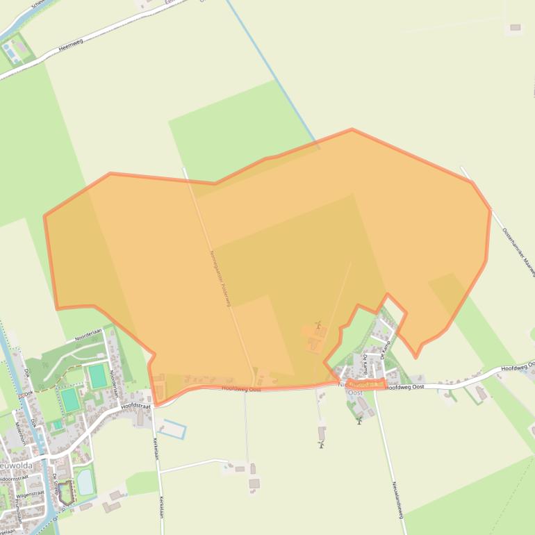 Kaart van postcodegebied 9944BV.