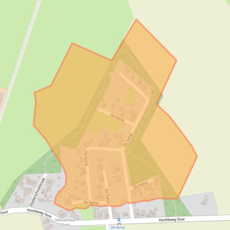 Kaart van postcodegebied 9944CB.