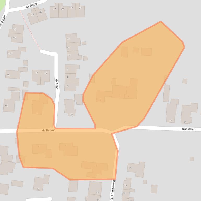 Kaart van postcodegebied 9945PT.