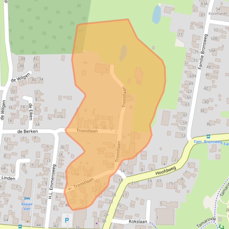 Kaart van postcodegebied 9945PV.