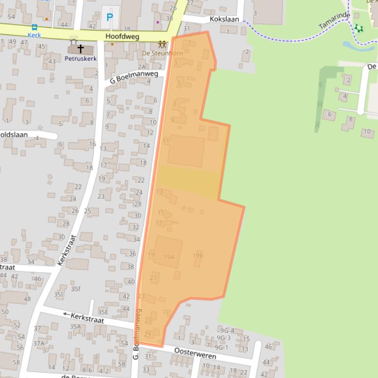 Kaart van postcodegebied 9945RE.