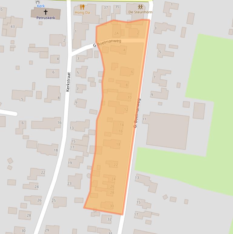 Kaart van postcodegebied 9945RJ.