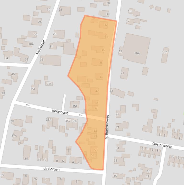 Kaart van postcodegebied 9945RK.