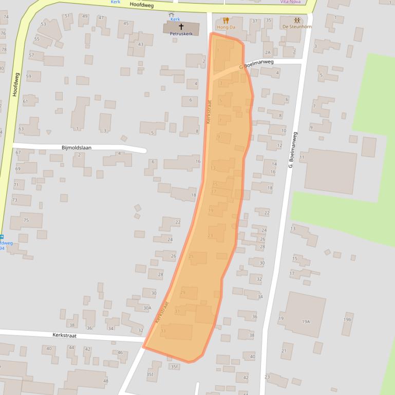 Kaart van postcodegebied 9945SB.