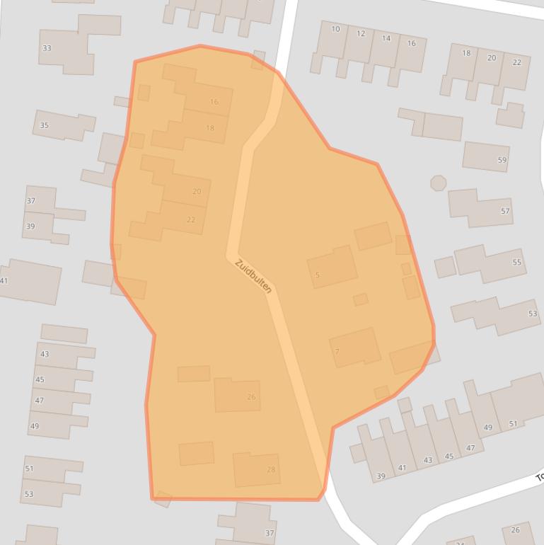 Kaart van postcodegebied 9945SM.