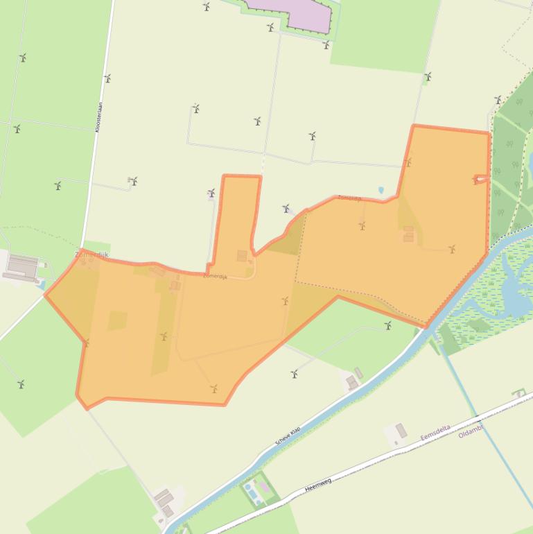 Kaart van postcodegebied 9945TH.