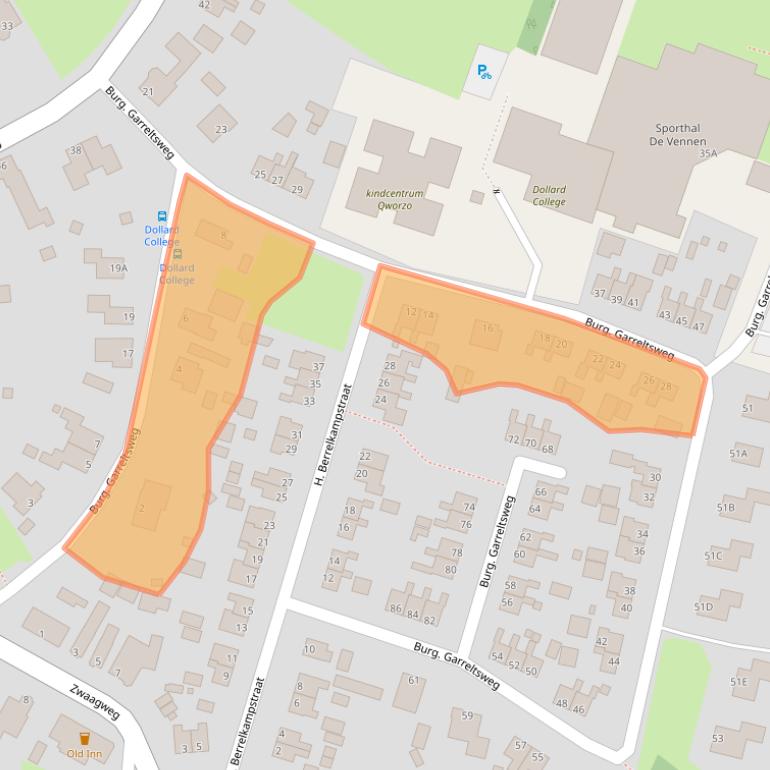 Kaart van postcodegebied 9946PN.