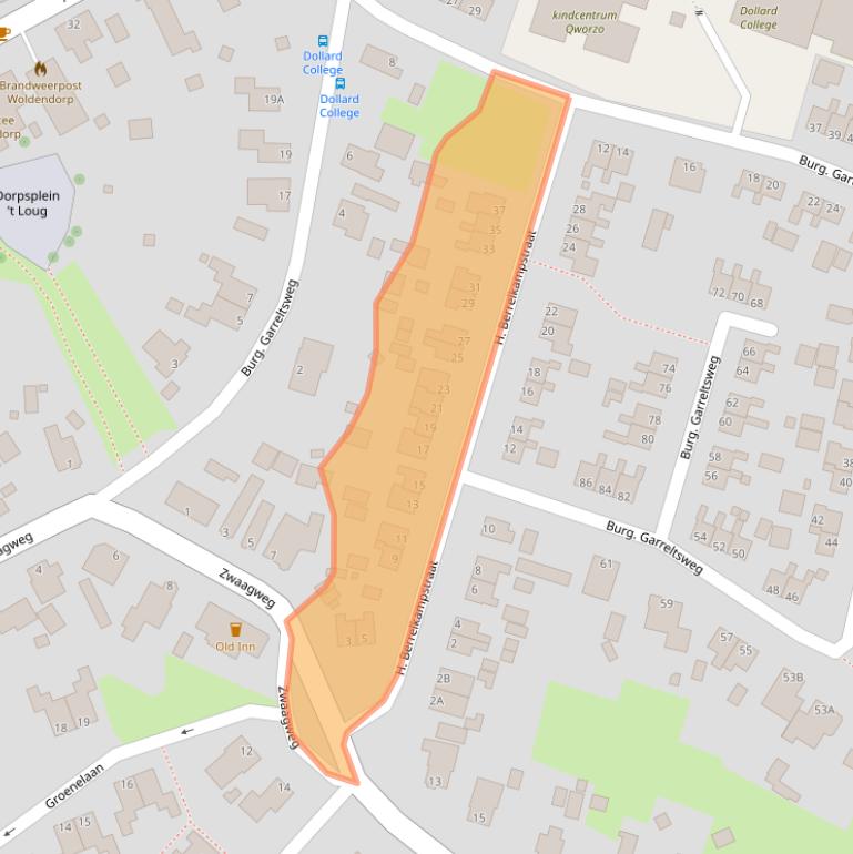 Kaart van postcodegebied 9946PS.