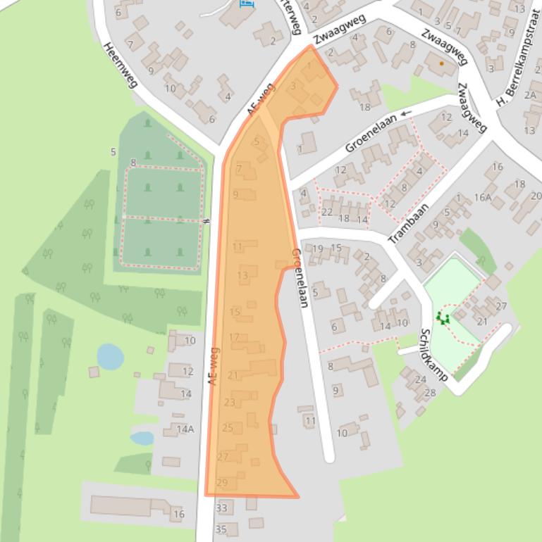 Kaart van postcodegebied 9946RH.