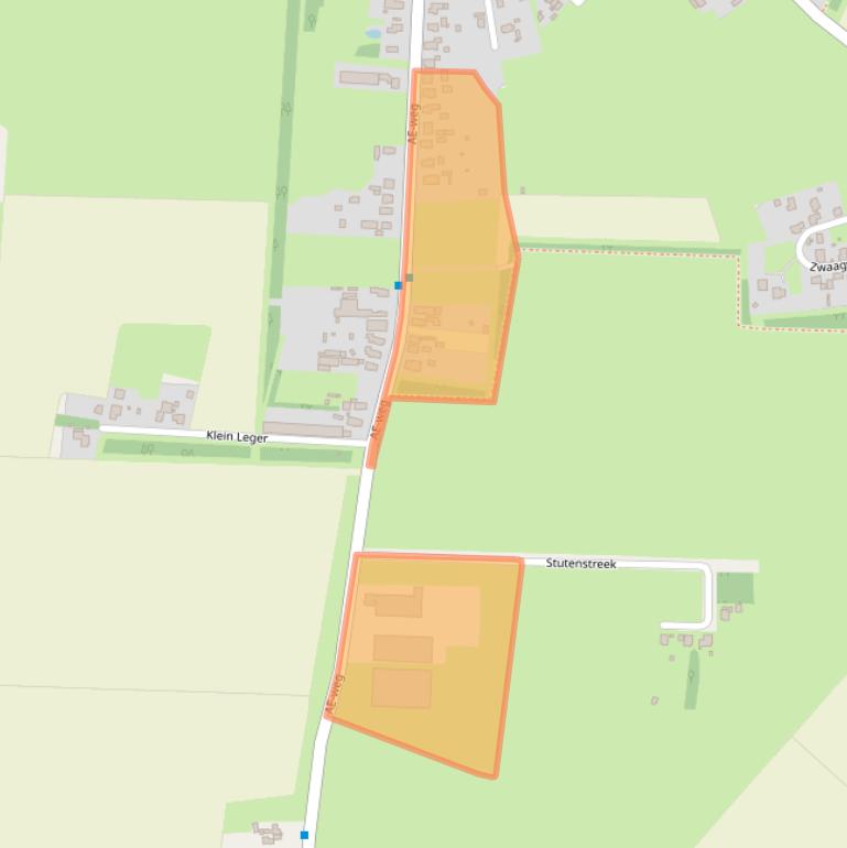 Kaart van postcodegebied 9946RJ.