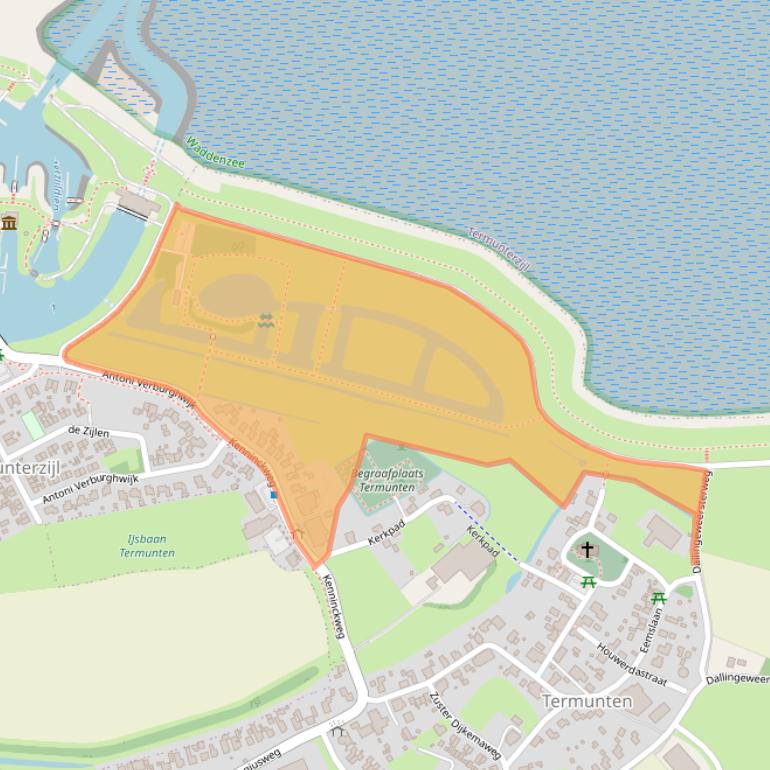 Kaart van postcodegebied 9947PB.