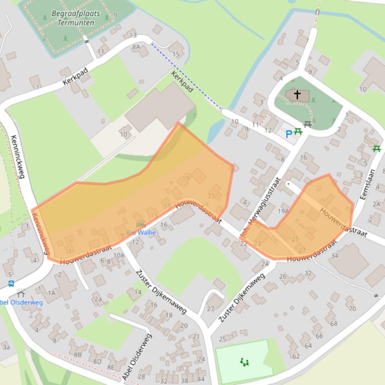 Kaart van postcodegebied 9947PD.