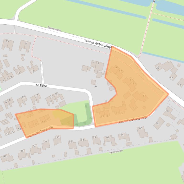 Kaart van postcodegebied 9948PC.