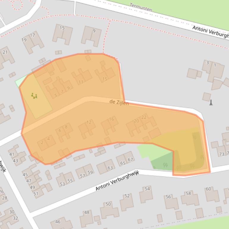 Kaart van postcodegebied 9948PD.