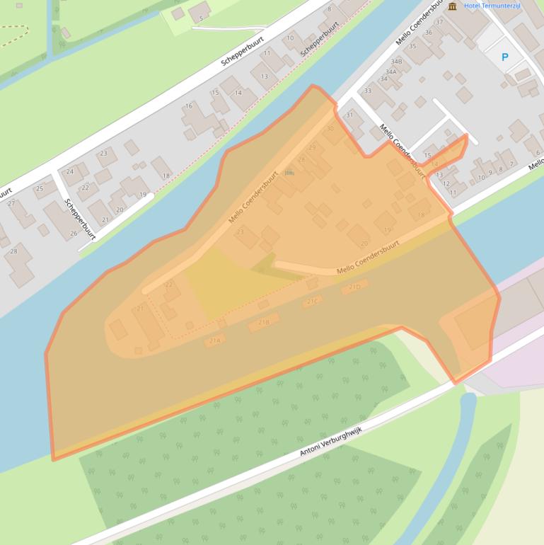 Kaart van postcodegebied 9948PM.