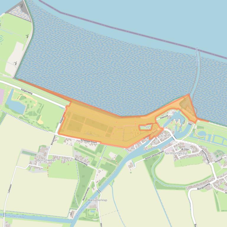 Kaart van postcodegebied 9948PP.