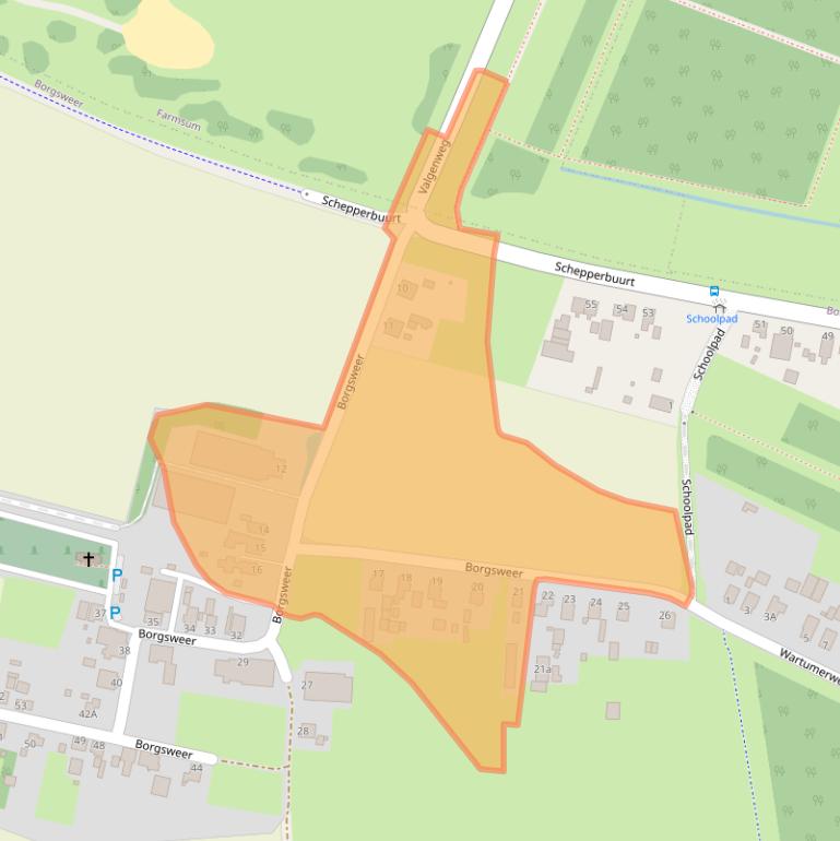 Kaart van postcodegebied 9949PA.