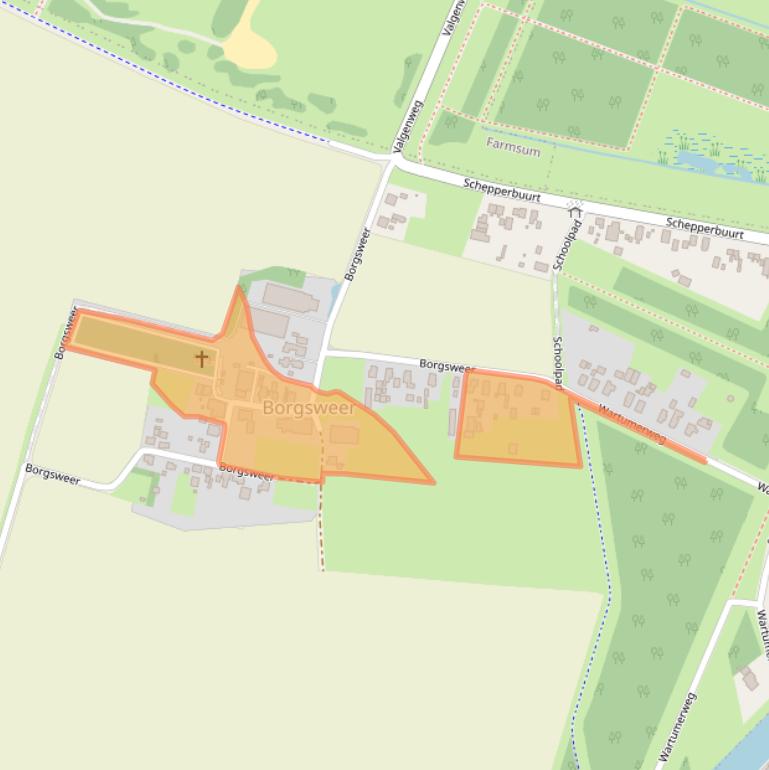 Kaart van postcodegebied 9949PB.