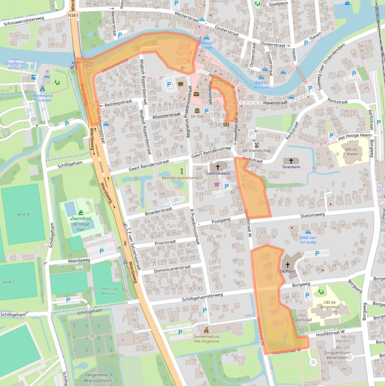 Kaart van postcodegebied 9951AB.