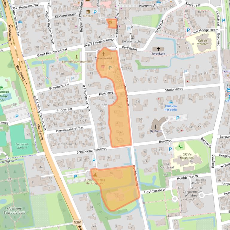 Kaart van postcodegebied 9951AC.