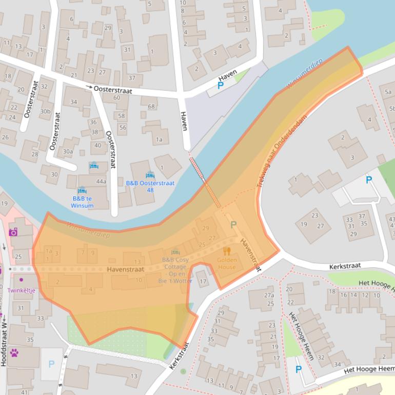 Kaart van postcodegebied 9951AE.