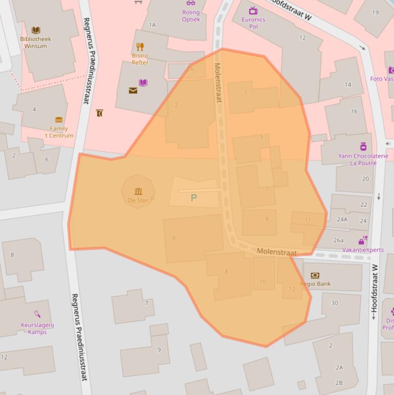 Kaart van postcodegebied 9951AJ.