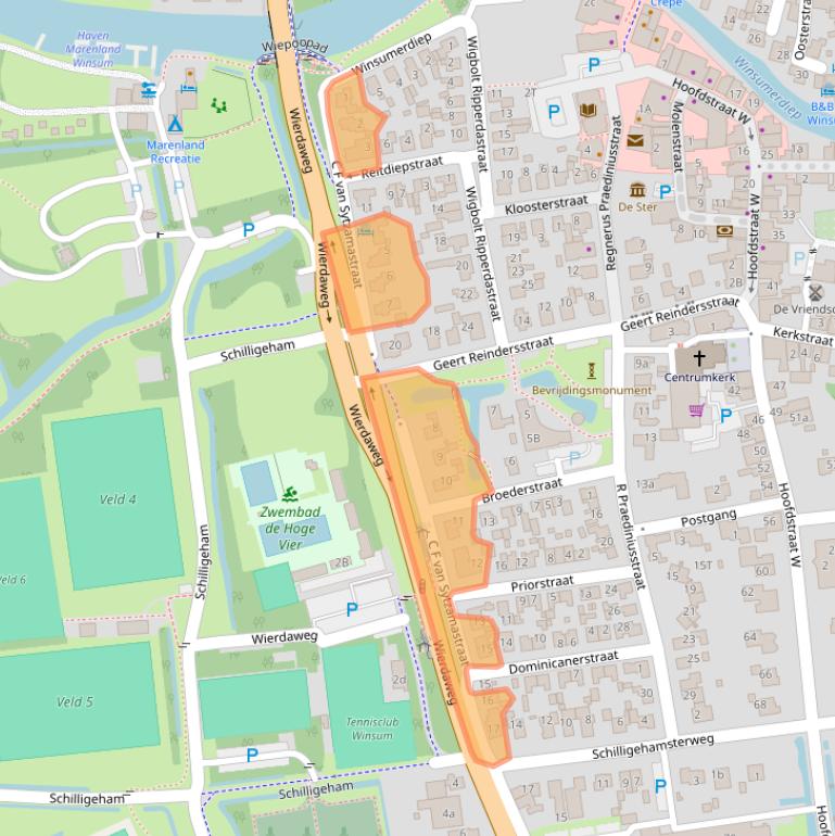 Kaart van postcodegebied 9951AK.