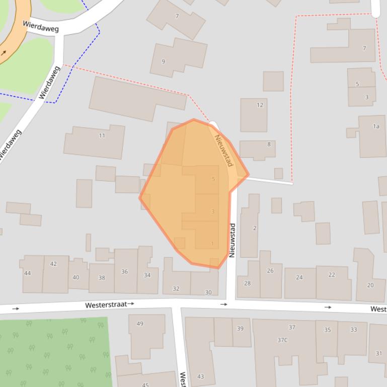 Kaart van postcodegebied 9951AN.