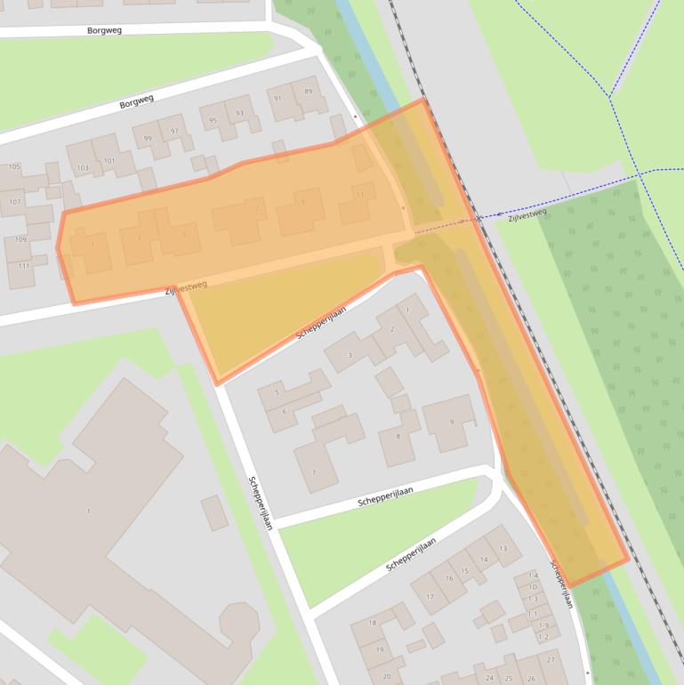 Kaart van postcodegebied 9951BH.