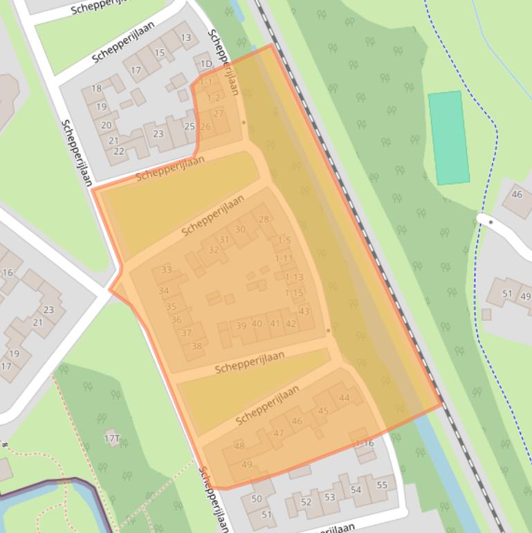 Kaart van postcodegebied 9951BK.