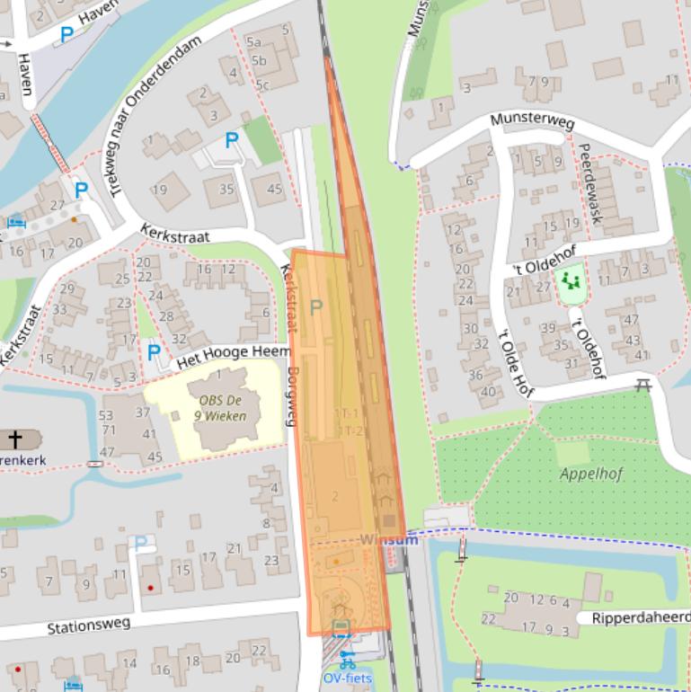 Kaart van postcodegebied 9951BX.