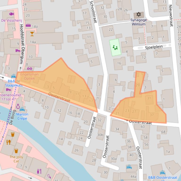 Kaart van postcodegebied 9951EA.