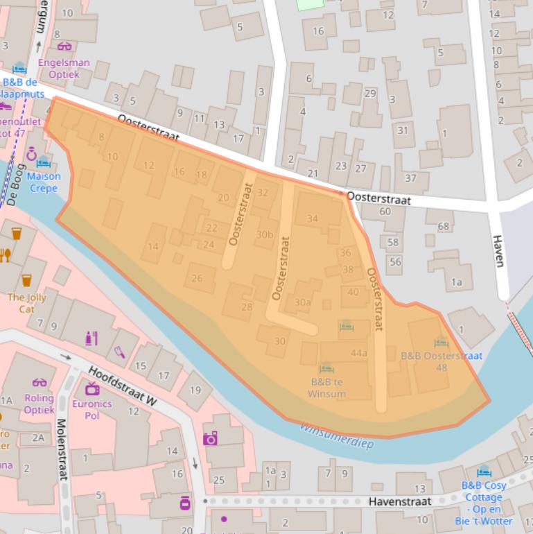 Kaart van postcodegebied 9951EB.