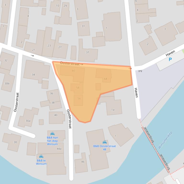 Kaart van postcodegebied 9951EC.