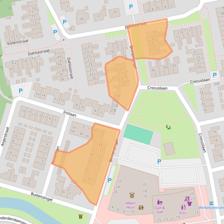 Kaart van postcodegebied 9951GD.